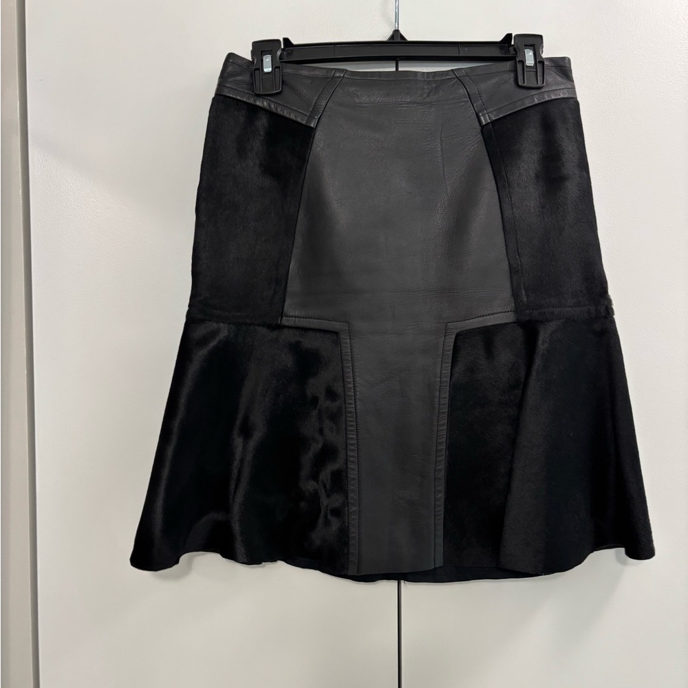 Yigol azrouel Black Leather Skirt